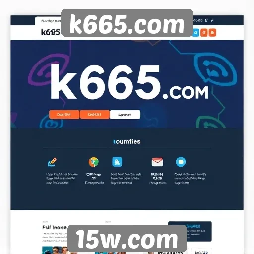 Análise da interface de usuário do site k665.com